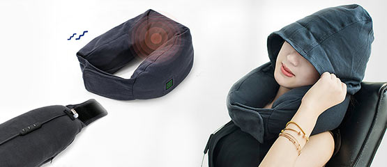 边按摩边热敷，还能听音乐的靠垫