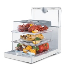 臻米 折叠电蒸锅 蒸汽箱笼 18.8L Z1[白色机械款]