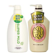 资生堂 （Shiseido）惠润洗发水 绿野芳香 可悠然美肌沐浴露 欣怡幽香 男女士洗护套装 LP [600ml+550ml]