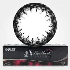 海昌星眸美瞳日抛隐形眼镜30片装玛瑙黑