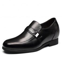 【何金昌】体验款男内增高正装皮鞋增高7cm黑色