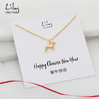 Lilycharmed金色腊肠狗项链