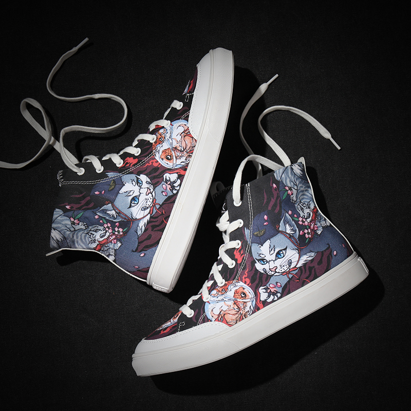 我是猫  帆布鞋 女