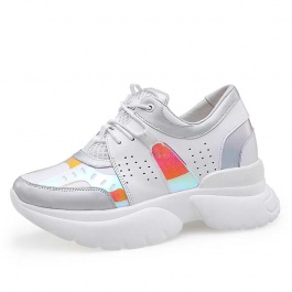 【赫升】隐形内增高女鞋2019透气休闲运动鞋增高鞋女9CM