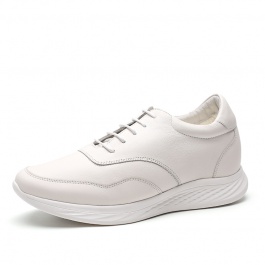 【何金昌】内增高男鞋透气鞋子男休闲鞋小白鞋（加绒）潮流男士增高鞋7CM