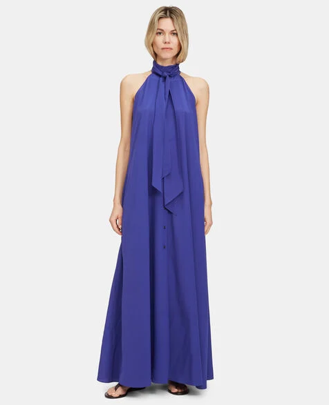 Aspesi Long chemisier dress in cr&ecirc;pe de chine silk
