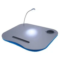 Lap Desk w/ Built In Cushion, Led Light And Drink Holder