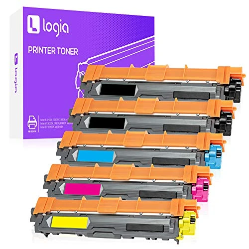 Logia 5-Pack Re-Manufactured Printer Toner Cartridge, for Brother TN221 & TN225