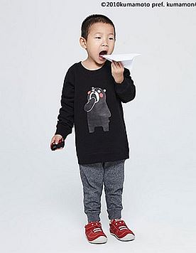 童装卫衣 圆领 熊本熊 S3 黑色