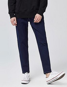 牛仔裤  低裆锥形 轻弹 男款 复古蓝