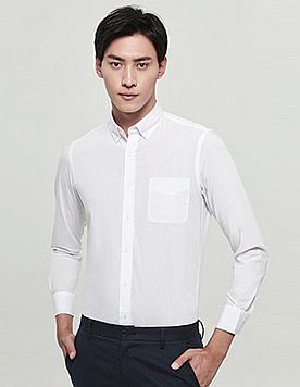 衬衫 易打理 领尖扣 男款 白色