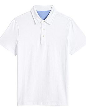 POLO衫 本布衬衫领 男款 白色