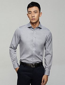 凡客日式免烫衬衫温莎领 灰色