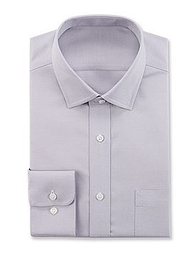 凡客日式宽松免烫衬衫 小方领 浅灰色