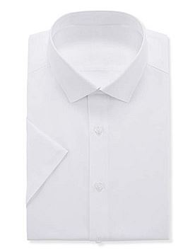 凡客日式免烫衬衫小方领 短袖 白色