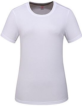 基础素色速干T恤 女白色