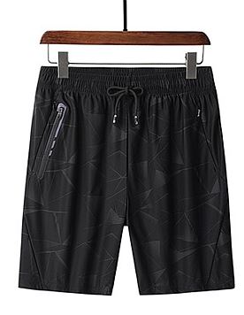 情侣经编冰丝短裤 迷彩黑