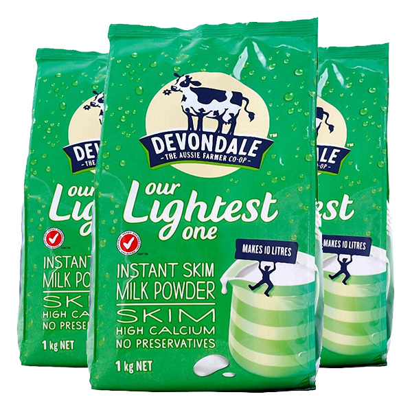 Devondale 德运 脱脂奶粉 1000g*3袋