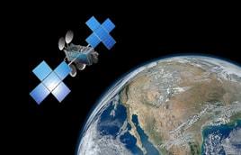 Satellite orbiting Earth