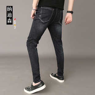 2020年春季牛仔裤男潮牌弹力修身小脚裤裤男长裤破洞百搭韩版潮流
