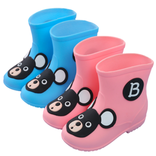 儿童雨鞋男童女童宝宝小童幼儿小孩防滑防水一体雨靴水鞋水靴胶鞋