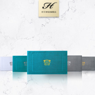 五星级酒店地巾加厚纯棉浴室防滑地垫卫生间脚垫家用进门定制LOGO