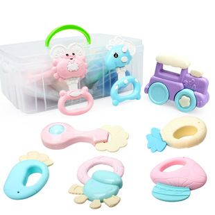 H027新生婴儿玩具0-1岁摇铃套装组合岁宝宝益智早教幼儿手摇铃牙q
