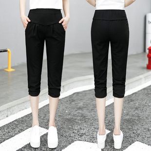 冰丝棉麻七分裤女夏2020新款哈伦裤宽松休闲薄款显瘦中裤马裤