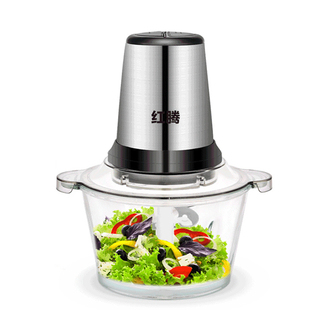 多功能绞肉机电动料理机家用小型玻璃杯打肉机全自动大功率碎菜器