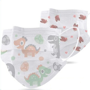 骑士勋章儿童O罩一次性三层口鼻罩含熔喷布20片装