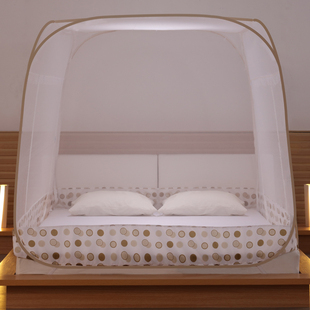 织莺蒙古包蚊帐家用加密加厚免安装1.2米床1.5/1.8m床双人纹账