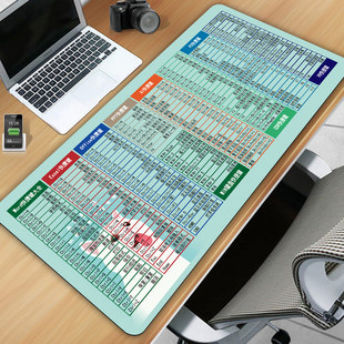 鼠标垫超大定制女office办公wps快捷键电脑书桌垫大号cad简约可爱