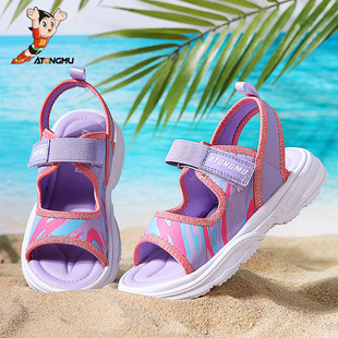 阿童木儿童软底露趾凉鞋2020夏季新款女童鞋中大童学生防滑沙滩鞋