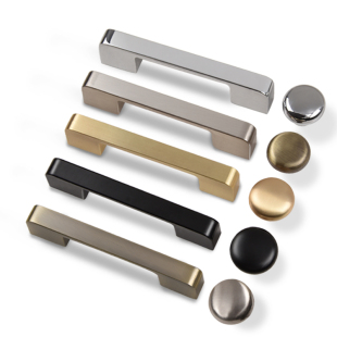 抽屉拉手把手现代简约床头柜小拉手柜子门把手北欧橱柜黑色轻奢