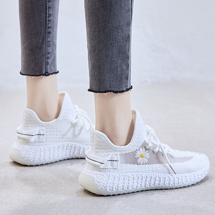 飞织运动鞋女2020夏季新款ins街拍个性休闲韩版百搭透气小白鞋女