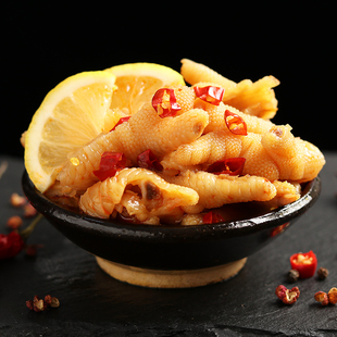 酸辣无骨鸡爪罐装网红去骨柠檬凤爪泡椒脱骨即食零食卤味小吃熟食