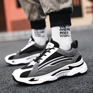 2020新款春季韩版潮流男鞋百搭运动休闲板鞋夏季增高ins老爹潮鞋H