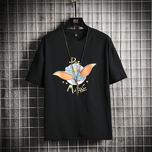 短袖男士T恤2020新款体桖韩版潮流纯棉圆领t打底衫宽松内搭上衣服