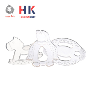 宝宝牙胶磨牙棒 神器婴儿咬咬乐透明咬牙胶玩具硅胶健齿器可水煮