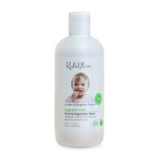 澳洲KidsBliss原之悦婴儿奶瓶清洁液宝宝果蔬餐具清洗剂500ml除菌