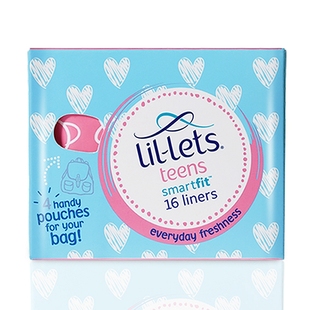 lil-lets丽尔莱思迷你女生款超薄棉柔护垫学生防漏亲肤卫生巾16片