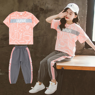 女童夏装套装2020新款儿童夏季运动大童装女孩韩版洋气时髦网红潮