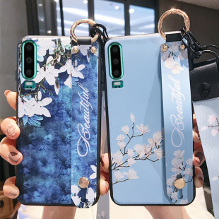 华为p30手机壳全包防摔华为p30pro保护套硅胶个性创意浮雕腕带软壳超薄简约女款网红潮牌外壳