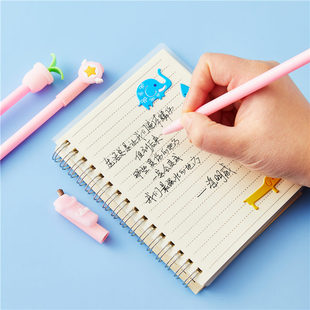 学吖卡通40支造型中性笔可爱创意韩国ins黑笔芯0.5超萌网红少女心