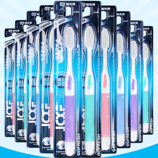 健牌成人软毛牙刷10支细软毛口腔护理牙刷磨尖刷丝舌苔清洁