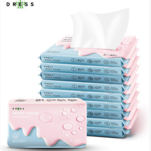 吉氏婴儿保湿柔纸巾超云柔宝宝新生儿乳霜抽取餐巾纸家用40抽10包