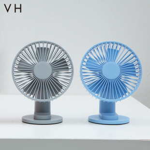 VH探桌面带夹子风扇usb充电款迷你小型宿舍床头床上学生静音大风