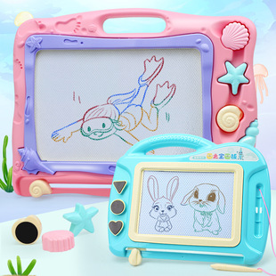 H020儿童多功能彩色磁力磁性画板幼儿可涂鸦写字板玩具益智黑板q