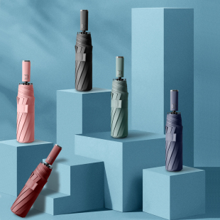 全自动雨伞女折叠防晒防紫外线黑胶遮阳男大号超大晴雨两用太阳伞