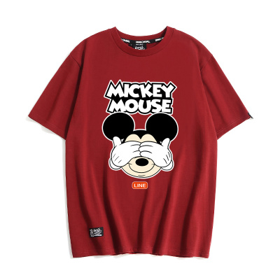 韩国卡通潮牌港风情侣纯棉卡通体恤短袖T恤